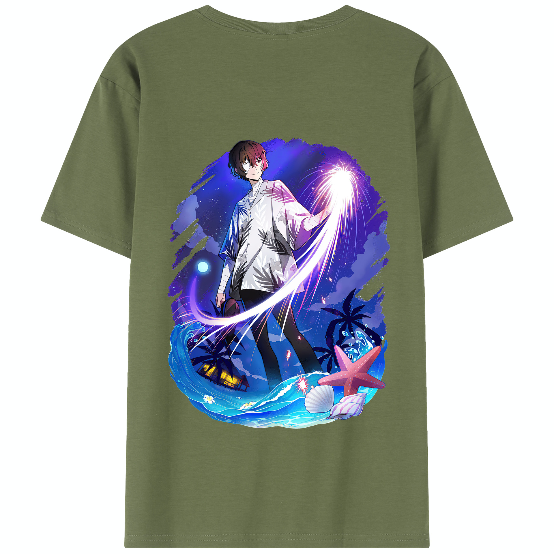 （画像用） 文豪ストレイドッグス Bungo Stray Dogs 綿100％半袖Tシャツ（背面プリント）